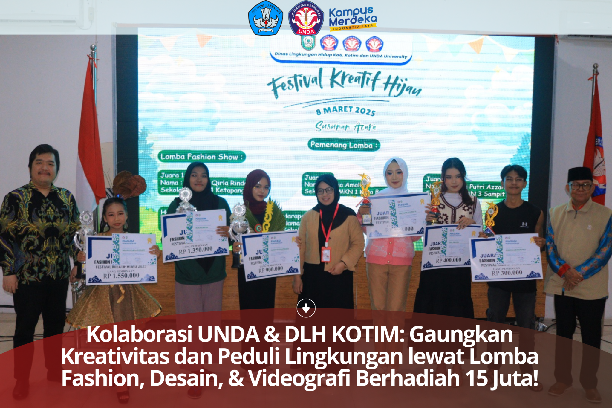 Kolaborasi UNDA & DLH KOTIM: Gaungkan Kreativitas dan Peduli Lingkungan lewat Lomba Fashion, Desain, & Videografi Berhadiah 15 Juta!
