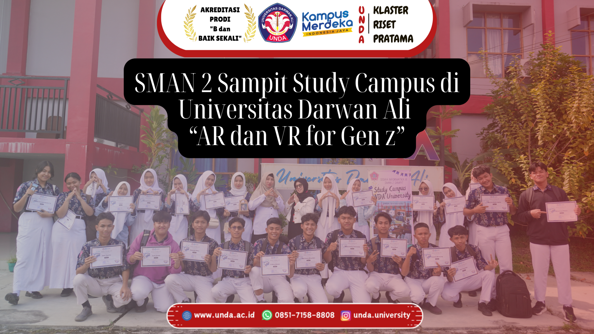 SMAN 2 Sampit Kunjungi Universitas Darwan Ali, Ikuti Kegiatan “AR dan VR for Gen Z”