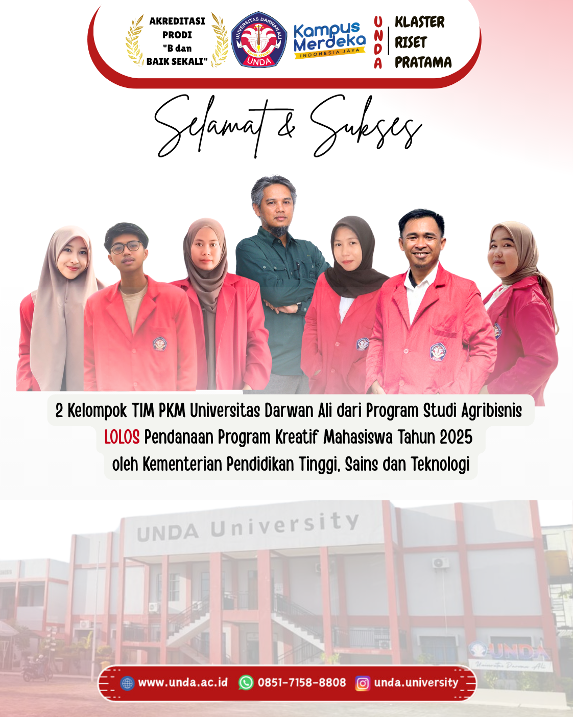 Mahasiswa Universitas Darwan Ali Kembali Raih Pendanaan PKM 2025 Skema Riset Sosial Humaniora