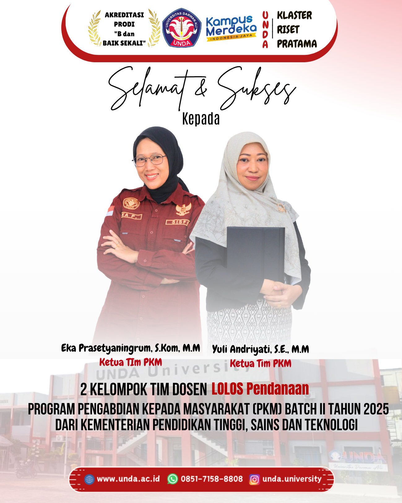 Dosen Universitas Darwan Ali Lolos Pendanaan Program PKM Batch II Tahun 2025 dari Kementerian Pendidikan Tinggi, Sains dan Teknologi