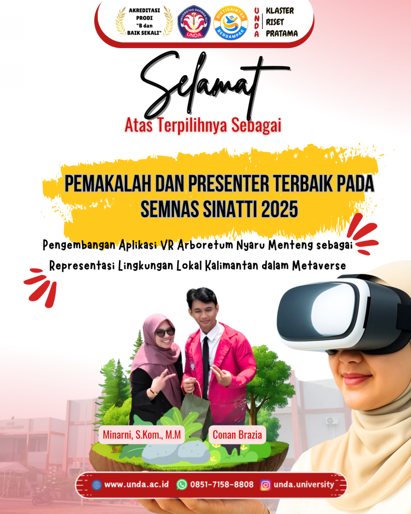 UNDA Bawa Hutan Kalimantan ke Metaverse, Raih Presenter Terbaik di Seminar Nasional 2025!