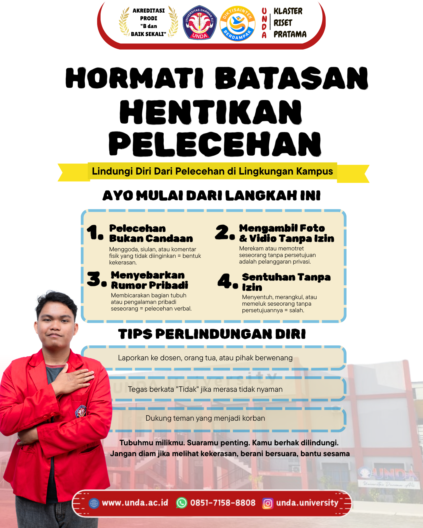 UNDA Ajak Mahasiswa Ciptakan Kampus Aman: Hormati Batasan, Hentikan Pelecehan!