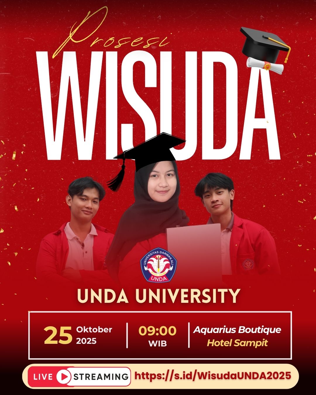 Universitas Darwan Ali Gelar Prosesi Wisuda Tahun 2025 di Aquarius Boutique Hotel Sampit