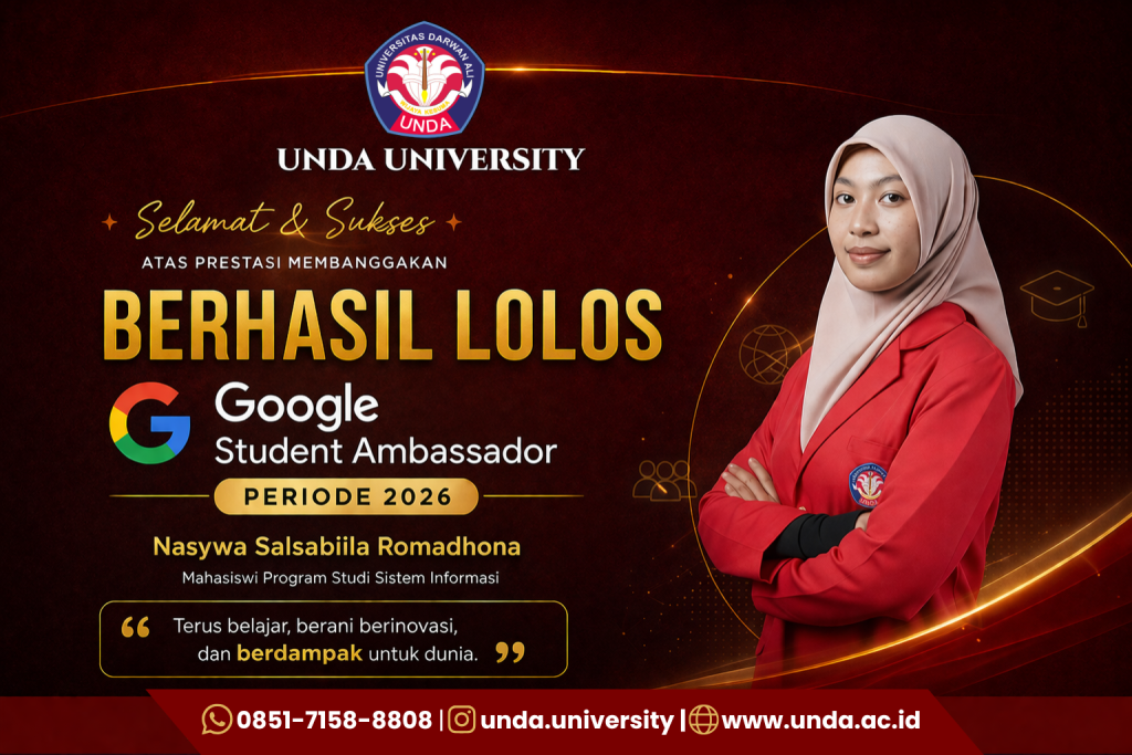 Tembus Ketatnya Persaingan Nasional, Mahasiswi Sistem Informasi Universitas Darwan Ali Terpilih Sebagai Google Student Ambassador 2026