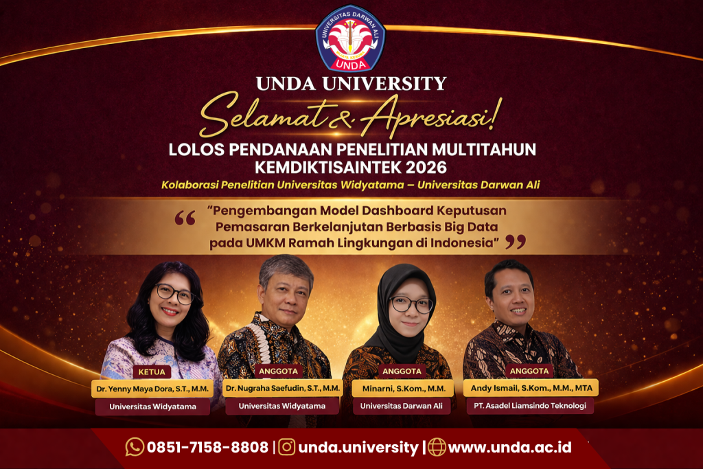 UNDA Raih Pendanaan Penelitian Multitahun Kemendiktisaintek 2026 melalui Kolaborasi Nasional