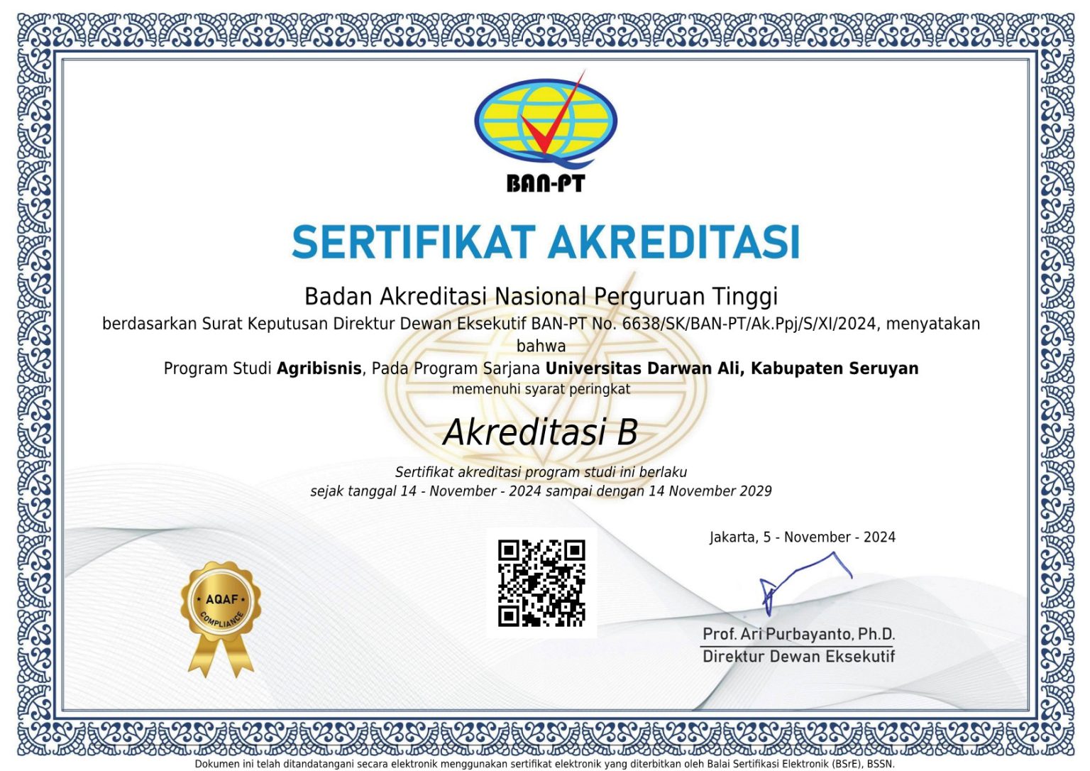 Akreditasi Agribisnis