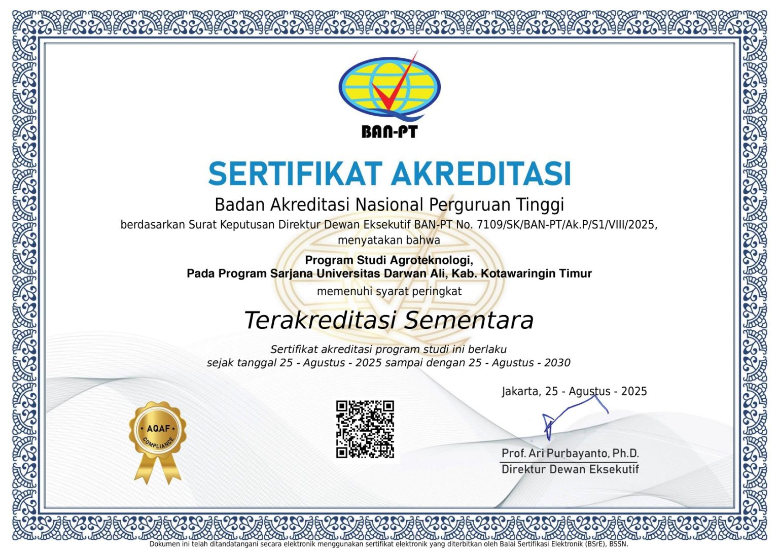 Akreditasi Agroteknologi
